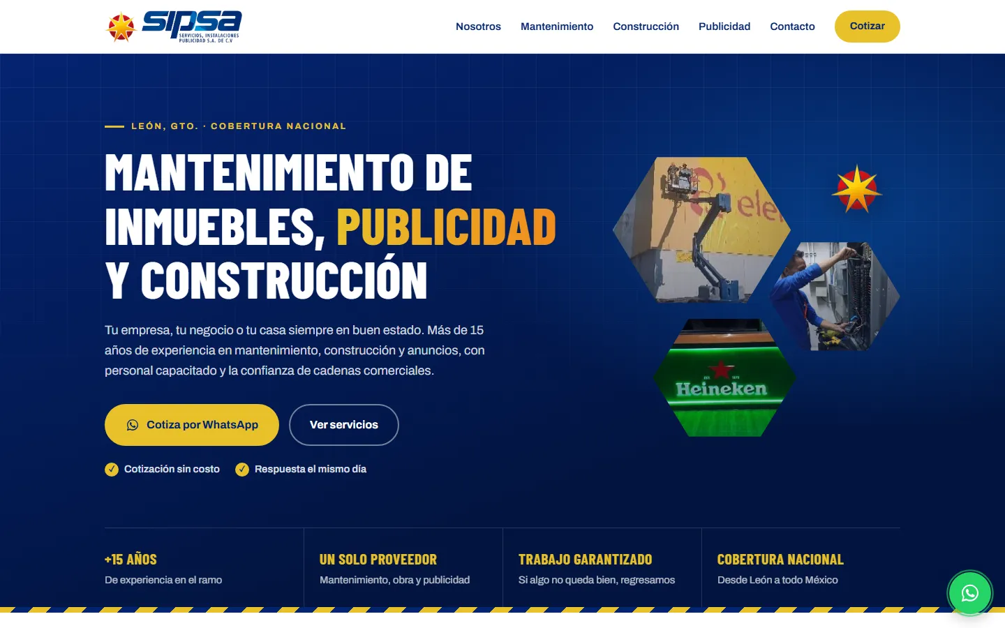 Portada del sitio de SIPSA en escritorio